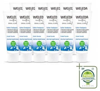 Image de 12 tubes de dentifrice salin Weleda - 75 ml - Grand format - 12 pièces