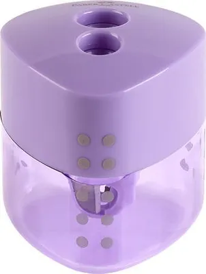 Produktbild von Spitzer "GRIP Auto", Display/12-tlg., Pastellfarben, 2 Löcher, mit Magazin, FABER-CASTELL