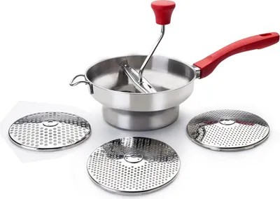 Produktbild von Ibili Luxus-lebensmittelmühle Mit 3 Scheiben 20 Cm Silber Silber One Size