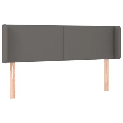 Produktbild von vidaXL Kopfteil mit Ohren Grau 147x16x78/88 cm Kunstleder