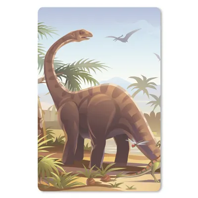 Produktbild von MuchoWow® Mauspad Mousepad Dinosaurier - Landschaft - Tropisch - Kinder - Jungen 18x27 cm - Mousepads - Maus Mat - Pad - Mausunterlage