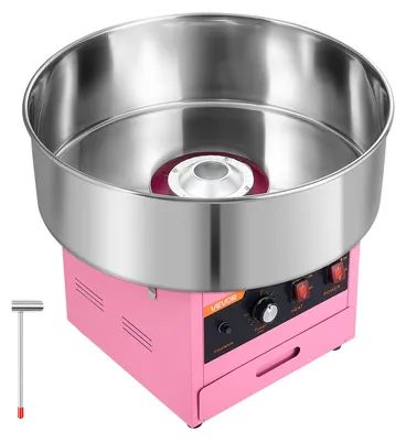 Produktbild von VEVOR Zuckerwattemaschine 1000 W Elektrischer Zuckerwattebereiter Rosa für Geburtstagsfeiern und Familienfeste, mit Zuckerschaufel, Aufbewahrungsschublade, Überhitzungs- und Überlastungsschutz