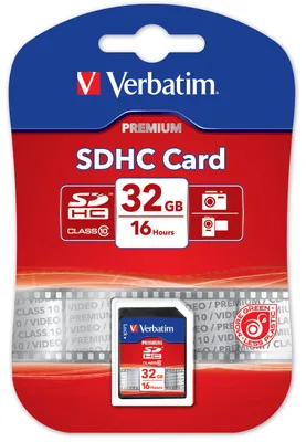 Produktbild von Verbatim 32GB SDHC, 32768 MB, Secure Digital Hochkapazität (SDHC), 10 MB/s
