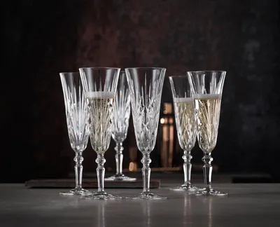 Zdjęcie produktu dla Nachtmann Palais, Kieliszki do szampana, 140 ml, Szkło, Przezroczysty, Palais, 205 mm