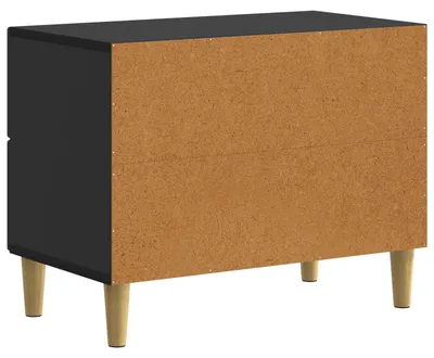 Image de vidaXL Table de chevet noire 62 x 34,5 x 48 cm en aggloméré