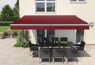 Produktbild von Gelenkarm-Markise Berlin bordeaux rot Breite 300 cm, Ausfall 200 cm