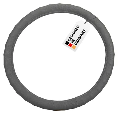 Produktbild von HEYNER® Lenkradhülle 37–39 cm – weich, griffig, grau, soft perforiert, geruchsneutral, rutschfest