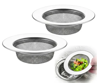 Productafbeelding van Afvoersieve - roestvrij staal - voor spoelbakken - 11,2 cm - 2 stuks