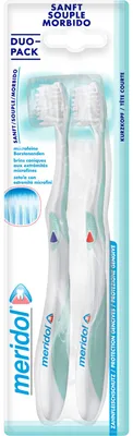 Zdjęcie produktu dla Meridol, Szczoteczka do zębów, miękka, 2 sztuki (PRODUKT Z NIEMIEC)