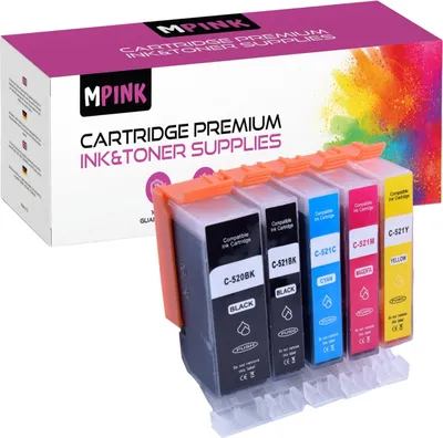 Produktbild von 5x Druckerpatronen für Canon PGI-520 CLI-521 CMYK iP3600 4600 MP540 630