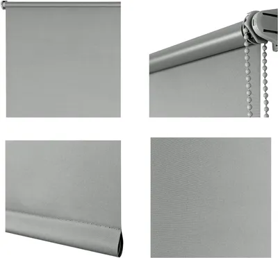 Produktbild von Eugad Verdunkelungsrollo Grau 95x160cm, Klemmfix ohne Bohren, 100% Polyester und Aluminium, für Falzstärken 1-2cm, nahezu 100% Verdunkelung