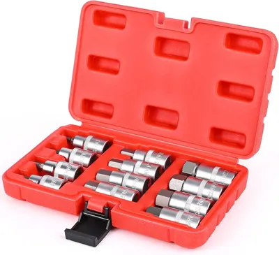 Immagine prodotto di Set di chiavi a forchetta, 12 pezzi, da 5 a 22 mm, in acciaio, con custodia, per auto