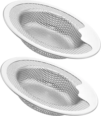Image de Filtre de vidange en acier inoxydable, lot de 2, diamètre extérieur de 11 cm, pour l'évier