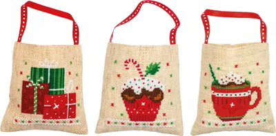 Obrázek produktu pro Vervaco sada pro vyšívání křížkem "Vánoční motivy" - sada 2 ks, počítání vzoru, 9x9 cm