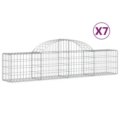 Immagine prodotto di vidaXL Gabbioni con arco alto 7 pezzi 200x30x40/60 cm Ferro zincato
