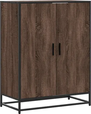 Obrázek produktu pro vidaXL Botník dubový vzhled 75x38x97,5 cm materiál na bázi dřeva kov