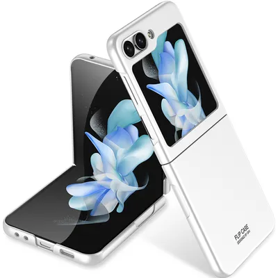 Obrázek produktu pro Pouzdro pro Samsung Galaxy Z Flip 5, Tenké Pevné PC Matné Pouzdro proti Otiskům Prstů Stříbrný
