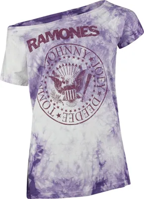 Produktbild von Ramones T-Shirt Damen Crest lila Band-Merch, Bands 100% Baumwolle L