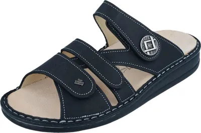 Produktbild von Finn Comfort Agueda, Damenschuhe, bequeme Pantolette, Multi, Leder, NEU - Damenschuhe Pantolette / Zehentrenner, Schwarz, leder (roxy) 