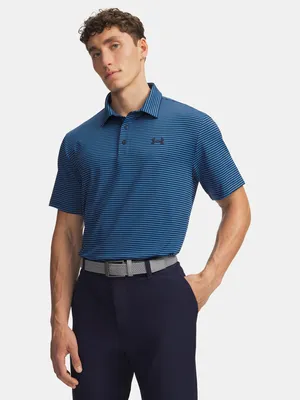 Image de Polo Under Armour Ua Playoff 3.0 Stripe - bleu marine nuit, taille : XXL