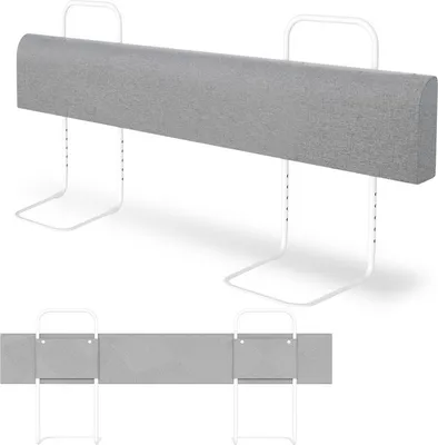 Produktbild von TolleTour Bettgitter Bettschutzgitter 5-Loch Höhenverstellbar 150cm Rausfallschutz Bett, Kinderbettgitter, Babybettgitter Sicher, Einfach zu Montieren, Grau