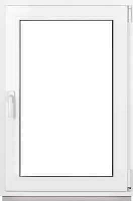 Produktbild von Framex Kellerfenster Fenster Kunststofffenster Weiß Breite x Höhe 80 x 120 cm (800 x 1200 mm) 3-Fach (32 mm) Dreh Kipp DIN Rechts - Premium