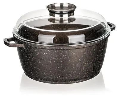 Produktbild von Kochtopf, stabiler Topf mit Antihaftbeschichtung, mit Deckel Premium Braun 28 cm 6,7 l