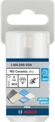 Produktbild von PRO Ceramic Trockenbohrkrone, 6 x 30 x 14 mm