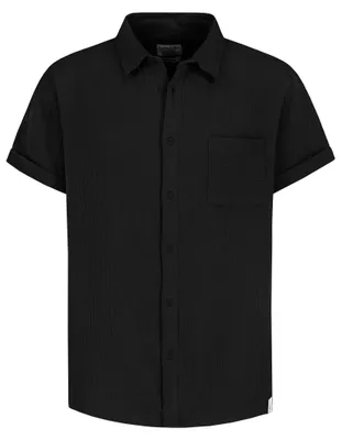 Produktbild von Sublevel Bequemes Kurzarmshirt Kentkragen Brusttasche Casual Größe: L