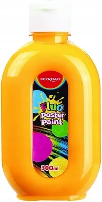 Produktbild von KEYROAD Neonfarbene Plakatfarbe – Orange, 300 ml