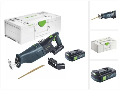 Zdjęcie produktu dla Festool RSC 18 EB-Basic akumulatorowa pilarka szablasta 18 V bezszczotkowa + 1x akumulator 3,0 Ah + Systainer - bez ładowarki