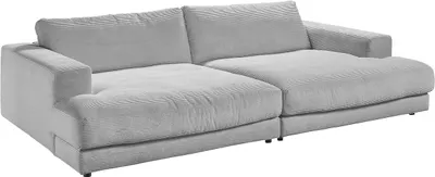 Produktbild von KAWOLA Big Sofa MADELINE Cord hellgrau