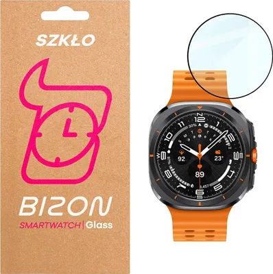 Produktbild von Hybrides Glas für Galaxy Watch Ultra 2 / 1, Bizon Glass Watch Edge Hybrid, Schwarz