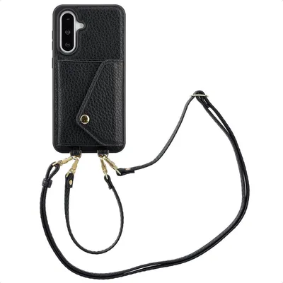 Image de Selencia Sera étui de téléphone avec cordon et porte-cartes pour le Samsung Galaxy A36 / A56 - Noir