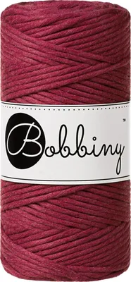 Zdjęcie produktu dla Bobbiny Macrame Cord 3 mm 100 m Wine Red Sznurek