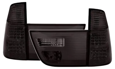 Für BMW X5 E53 ab 1999-2003 LED Rückleuchten Heckleuchten Schwarz Smoke in der Farbe Schwarz von AD TUNING GmbH & Co. KG