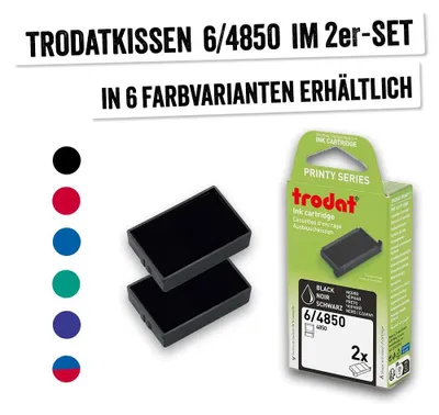 Produktbild von trodat Austauschkissen 2Stk schwarz 6/4850/SB