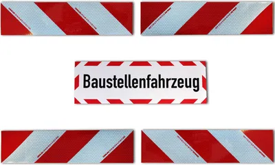 Produktbild von Orafol Kfz-Warnmarkierung 4x564 + Baustellenfahrzeug(Adhäsiv)