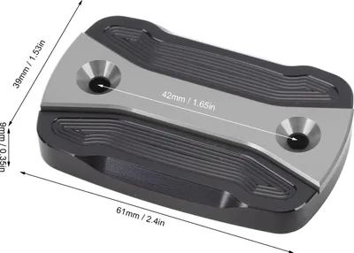 Produktbild von Paar Motorrad-Bremsflüssigkeitsbehälterdeckel aus Aluminiumlegierung für XMAX 300 125 250 2017–2023, dunkelgrau