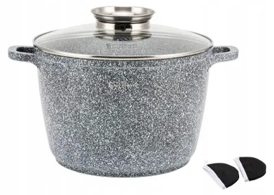 Produktbild von Elitehoff Marmor Topf 6,2L Hoch mit Deckel Induktion