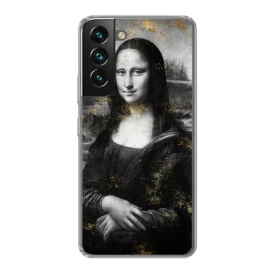 Produktbild von MuchoWow® Handyhülle Schutzhülle Hülle für Samsung Galaxy S22 Mona Lisa - Gold - Schwarz Silikon Softcase Handy Hülle - Mobiltelefonhülle