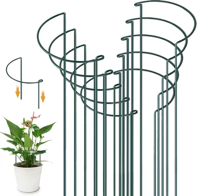 Obrázek produktu pro Podpěra pro rostliny, 40 cm, 10 kusů, polokruhová, nastavitelná, pro popínavé rostliny