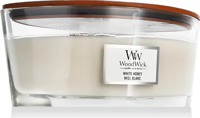 Produktbild von White Honey - Ellipse 453g Duftkerze mit Holzdocht von WoodWick