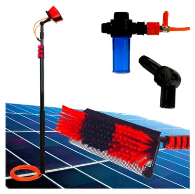 Produktbild von Teleskop-Reinigungsbürste bis 4,6 m, wasserbetrieben, für Dachrinnen und Solarzellen