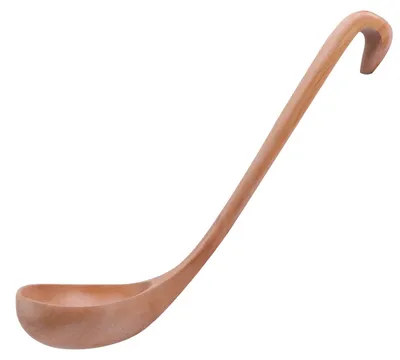 Image de Louche en bois, cuillère à soupe, louche à porridge, louche à sauce, 28 x 8 cm