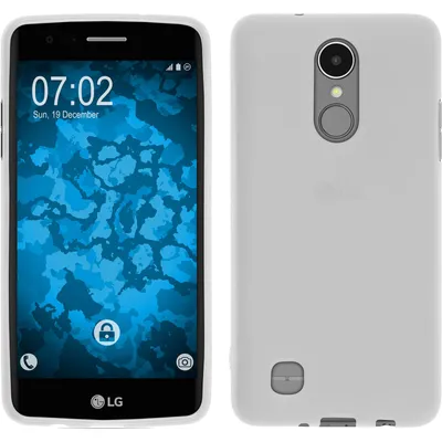 Produktbild von PhoneNatic Case kompatibel mit LG K8 2017 - weiß Silikon Hülle matt + 2 Schutzfolien