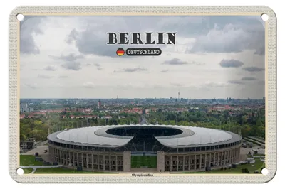 Produktbild von Blechschild Städte Berlin Olympiastadion Deutschland 18x12cm Schild