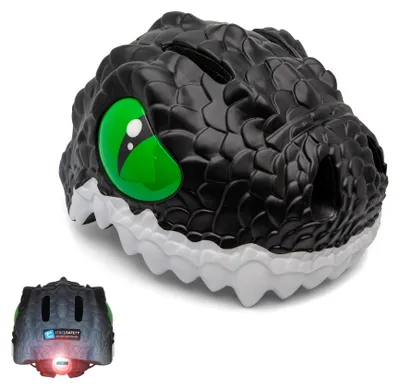 Kinderfahrradhelm mit LED-Licht, verstellbar, 49–55 cm