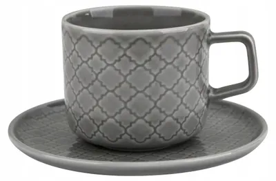 Produktbild von Lubiana K10E Tasse mit Untertasse 250 ml grau