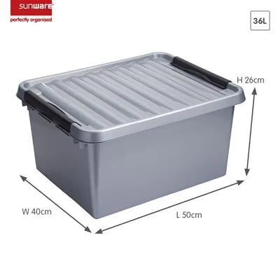 Immagine prodotto di Contenitore Sunware - grigio - 36 L - 50 x 40 x 26 cm
